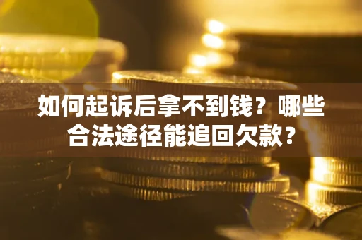 济南如何起诉后拿不到钱？哪些合法途径能追回欠款？
