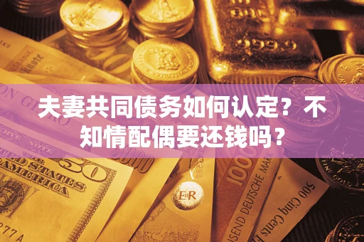 济南夫妻共同债务如何认定？不知情配偶要还钱吗？