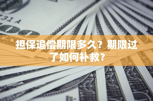 济南担保追偿期限多久？期限过了如何补救？